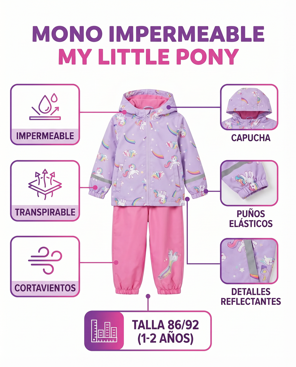 Mono Impermeable My Little Pony — Lila