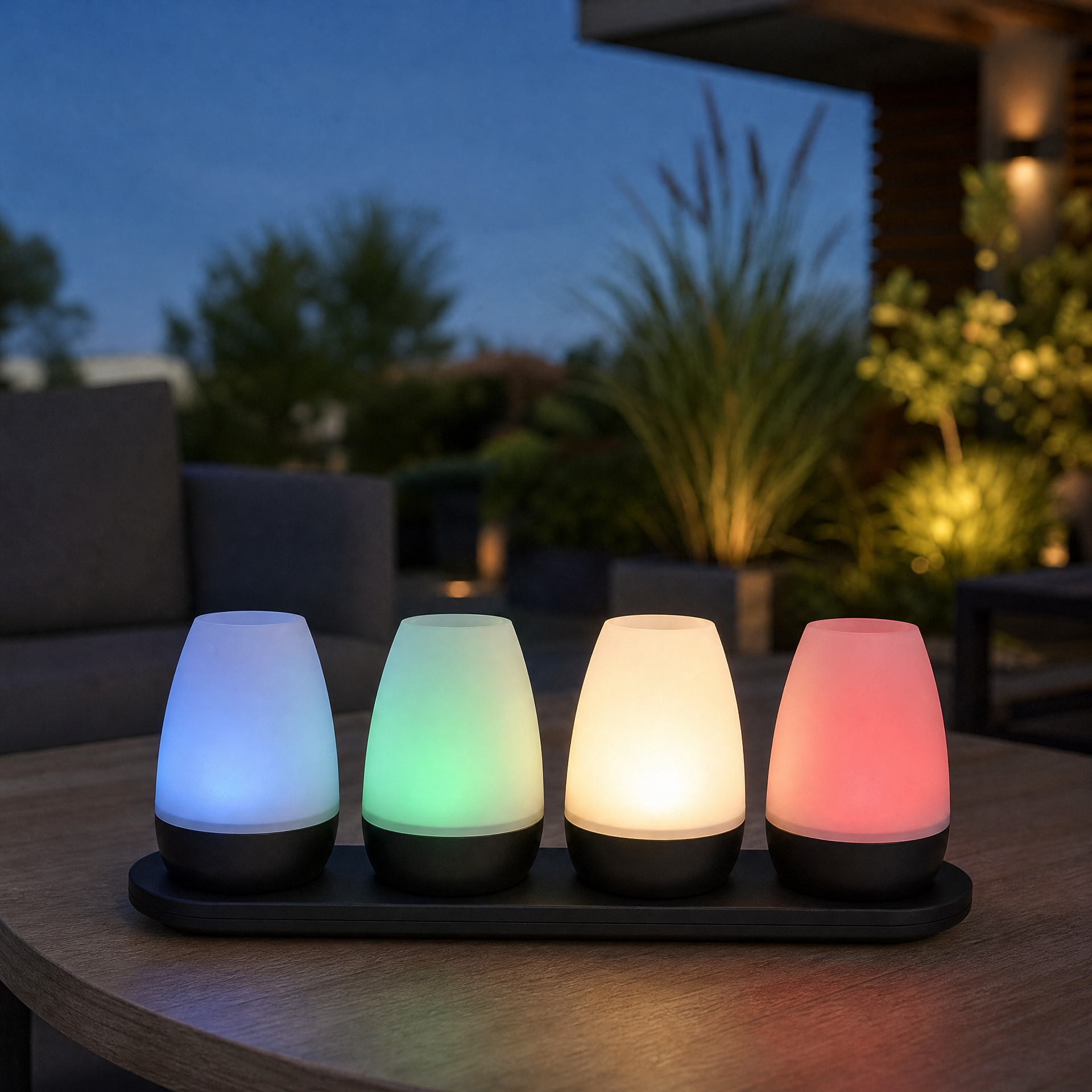 CASALUX Luces LED Lounge RGBW Recargables, Set de 4