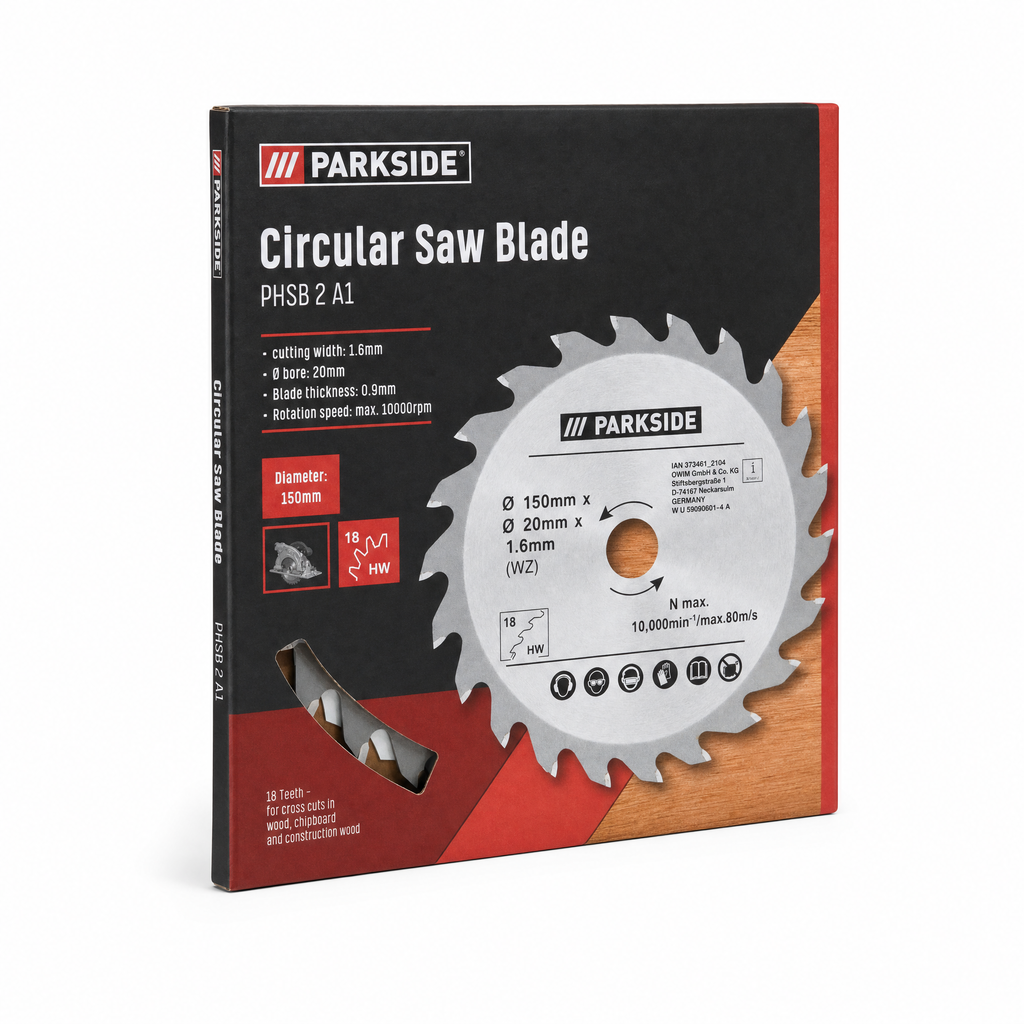 PARKSIDE Hoja de sierra circular PHSB 2 A1 Ø 150 mm Ø 20 mm 18 dientes