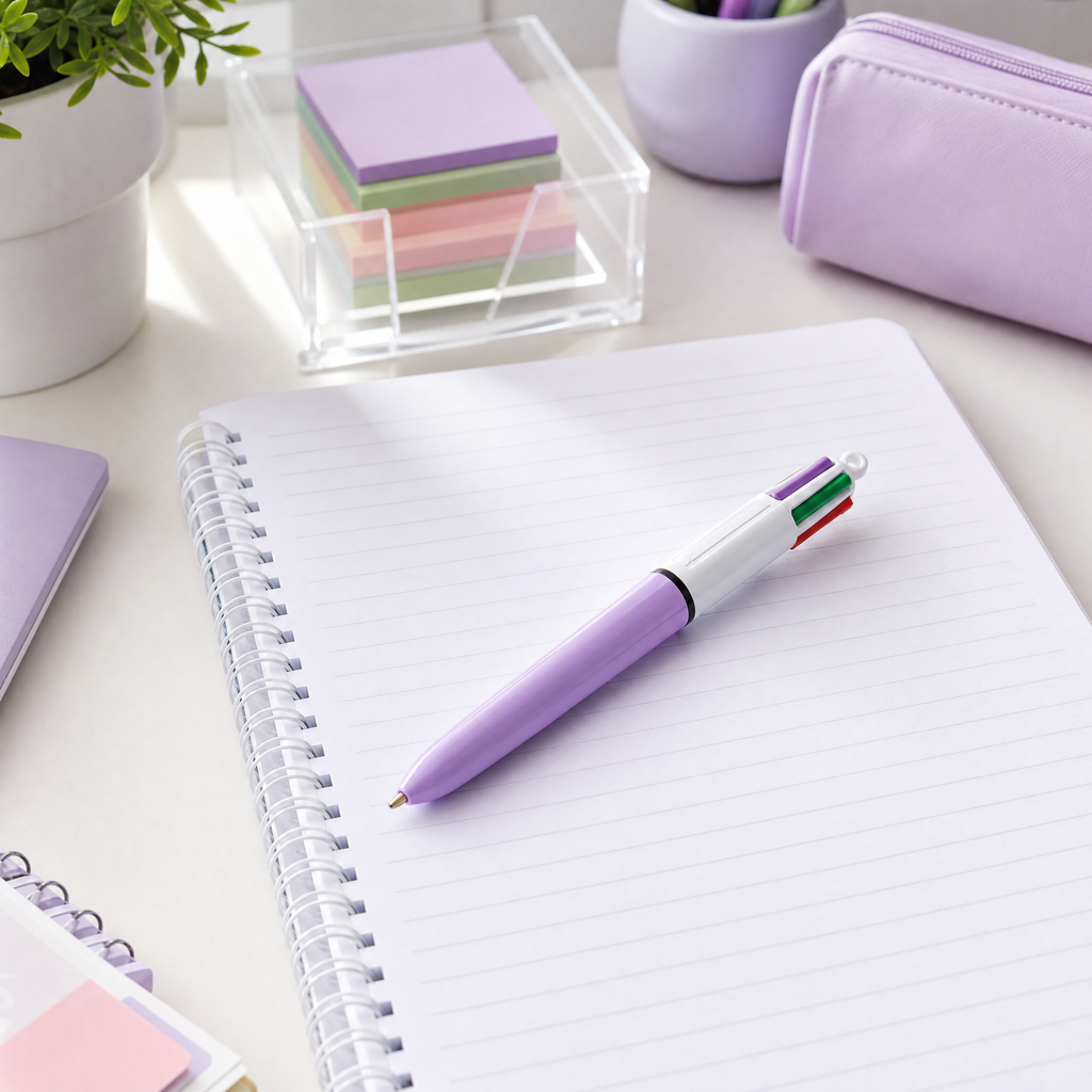 BIC 4 Colours Fun Lila — Bolígrafo de 4 colores