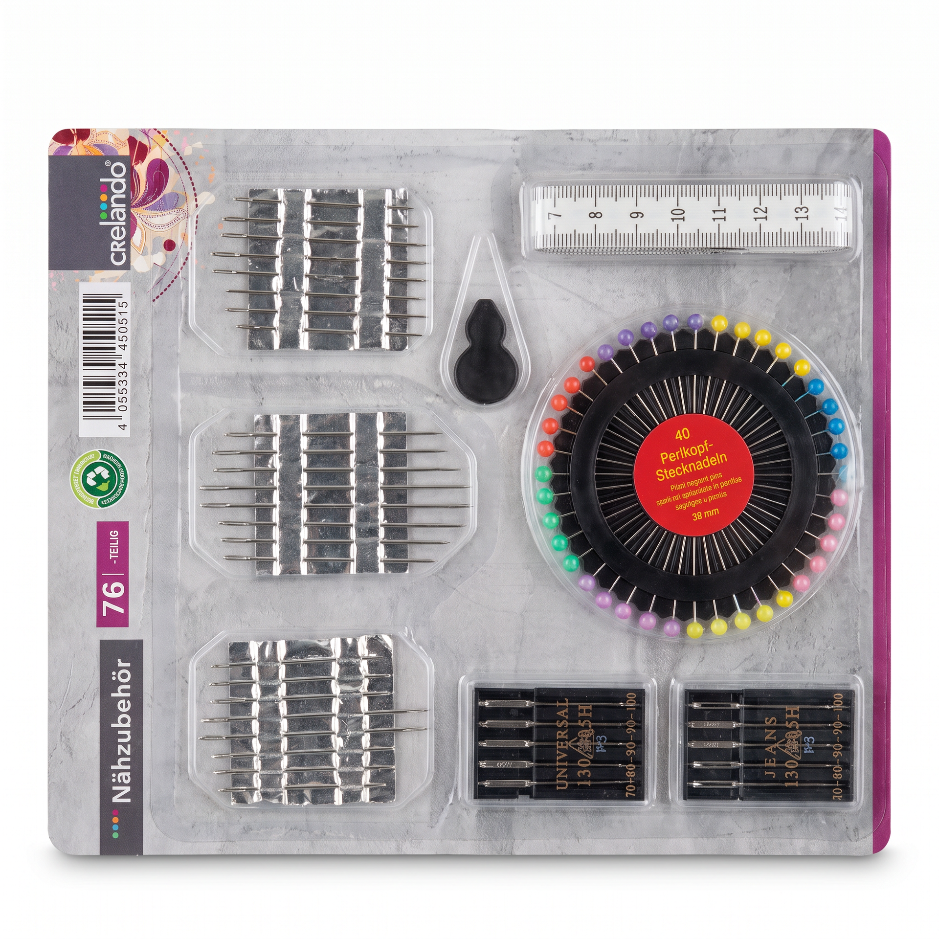 Crelando Set de Accesorios de Costura 76 Piezas