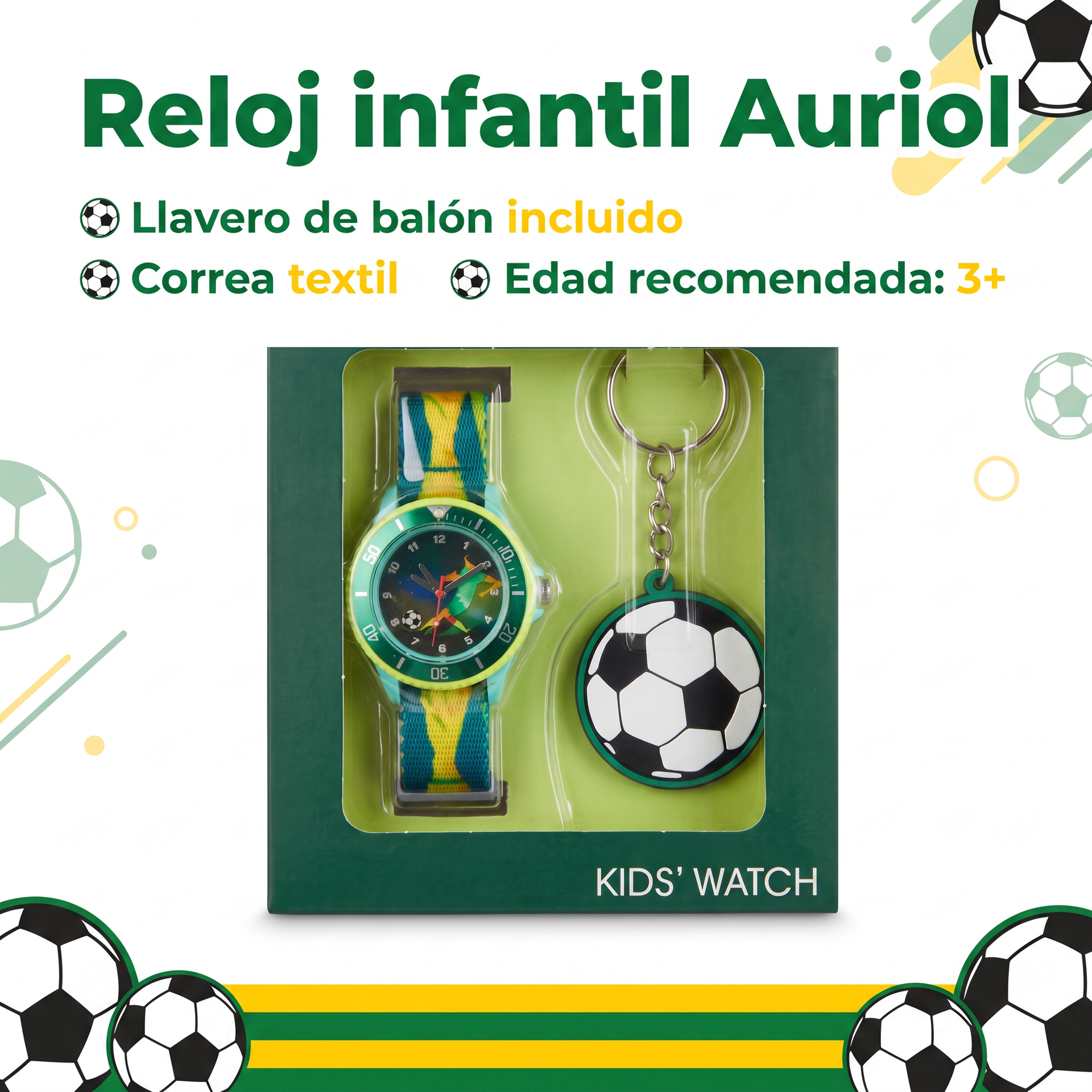 Auriol Reloj Infantil con Llavero de Balón