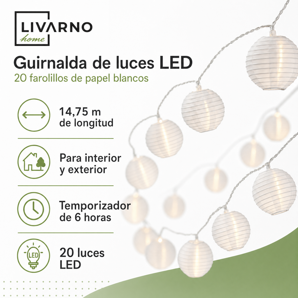 Livarno Home Guirnalda de luces LED
