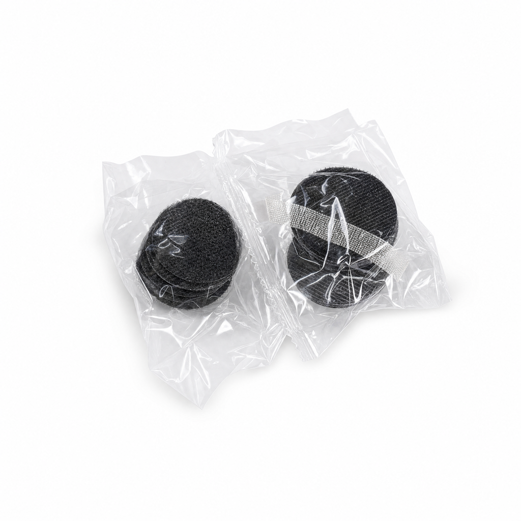 Pack de discos de velcro negro y gris