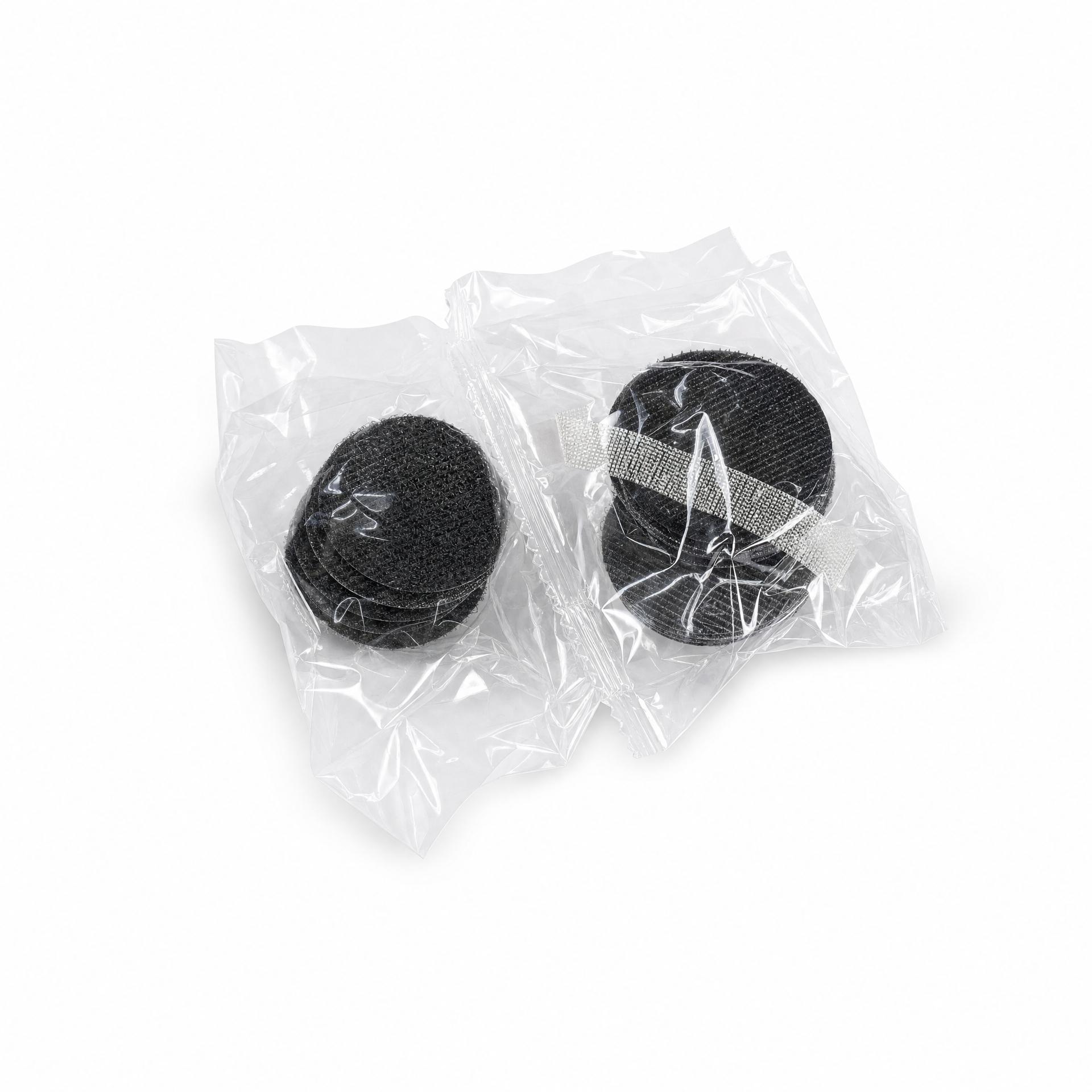 Pack de discos de velcro negro y gris