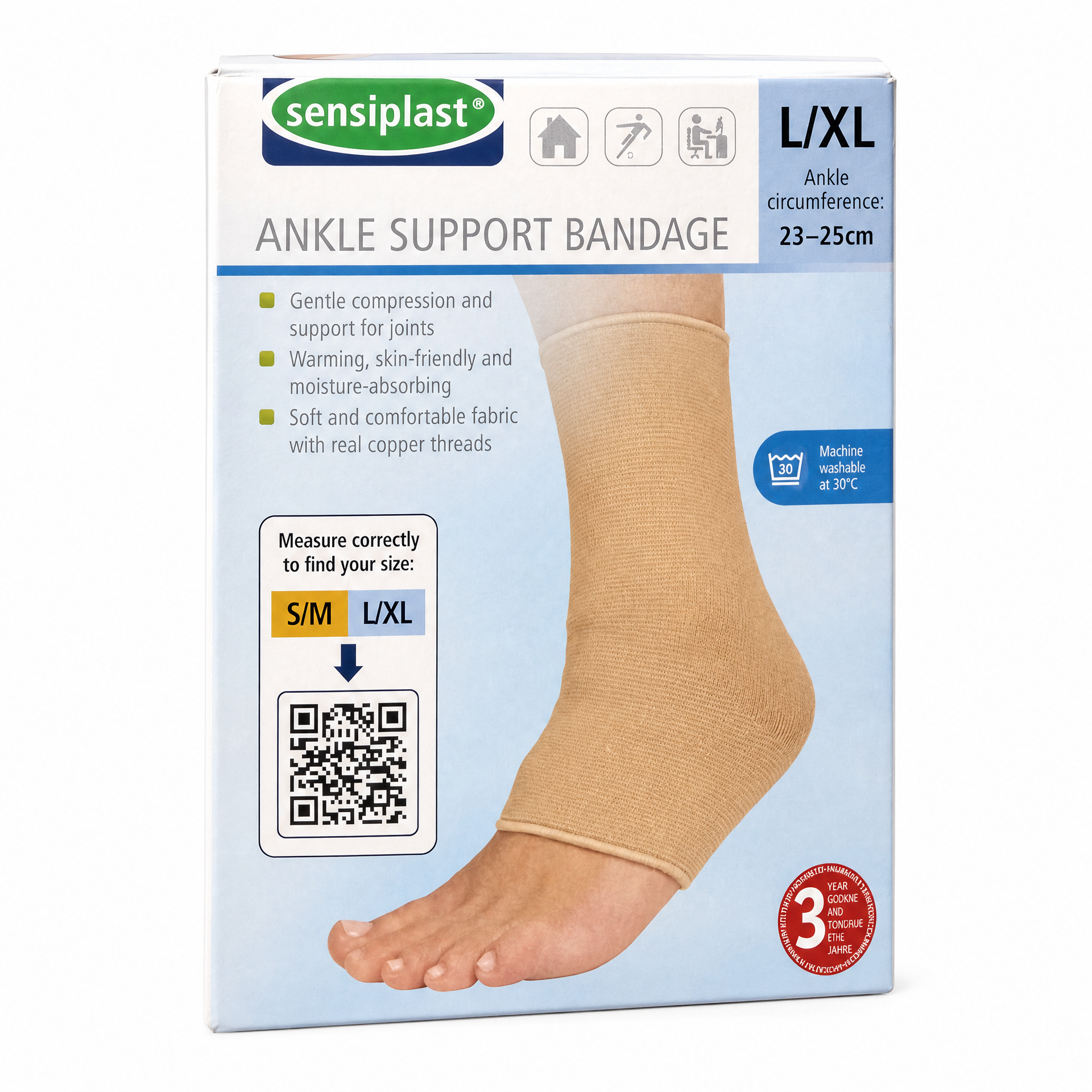 Sensiplast Tobillera L/XL Sujeción cómoda ambidiestra