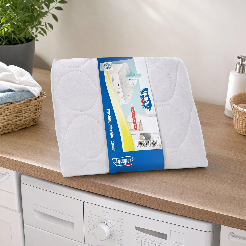 Aquapur Funda acolchada para tapa superior de lavadora con costuras circulares