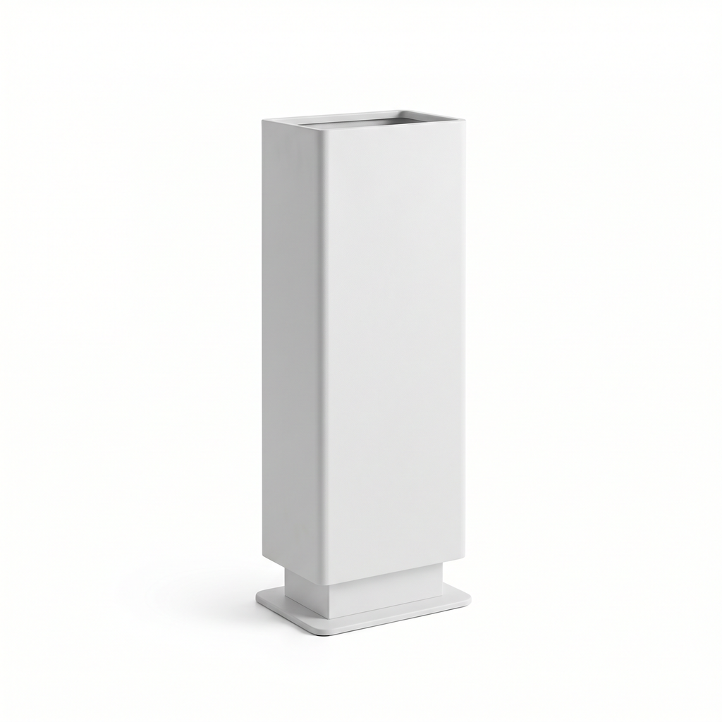 Papelera Exterior Vilagrasa MR-32 — 32 Blanco-Col.Papelera Pie 250X133X737 Mm