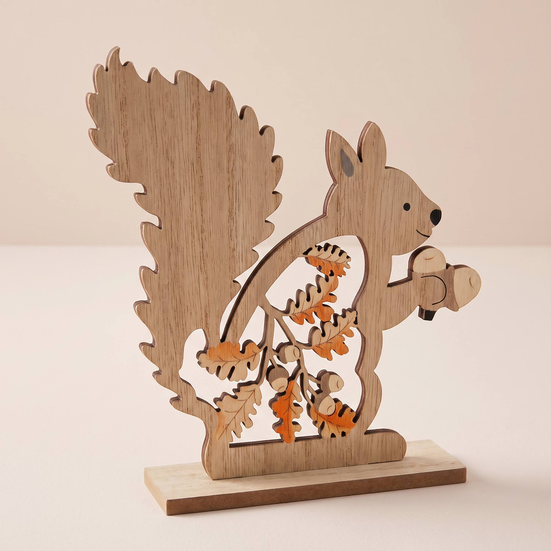 Melinera Figura Decorativa Ardilla de Madera 23,5 cm