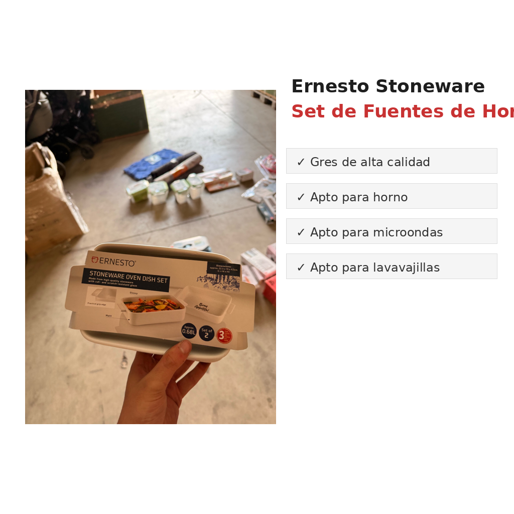 Ernesto Stoneware Oven Dish Set Fuentes Horno