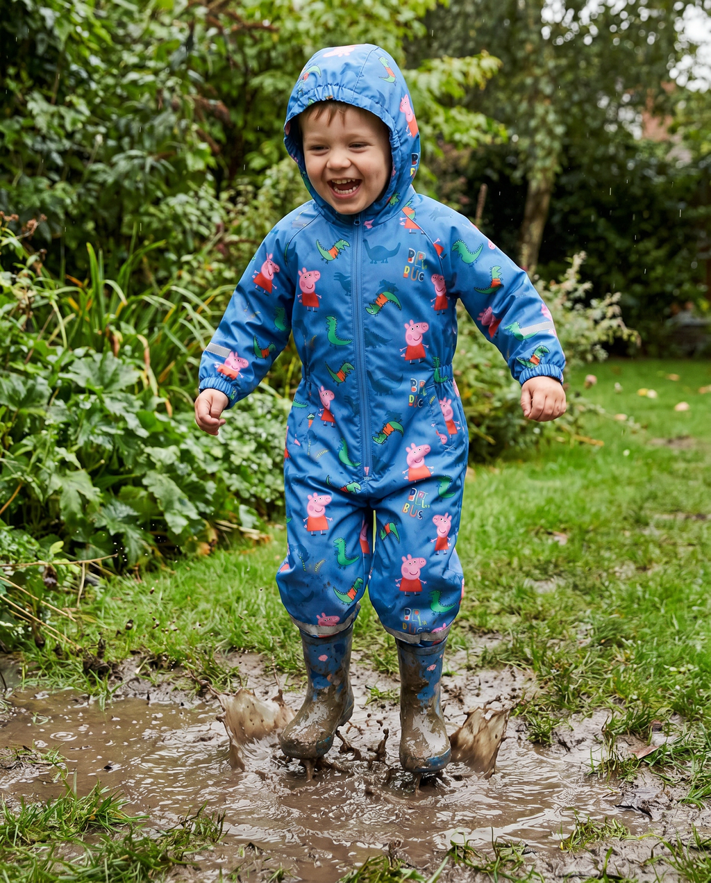 Mono Impermeable Peppa Pig George — Azul