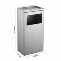 Papelera Exterior Vilagrasa MR-01 INOX — Cenicero Pap.Mural 322X177X623 Mm Cap. 17 L.