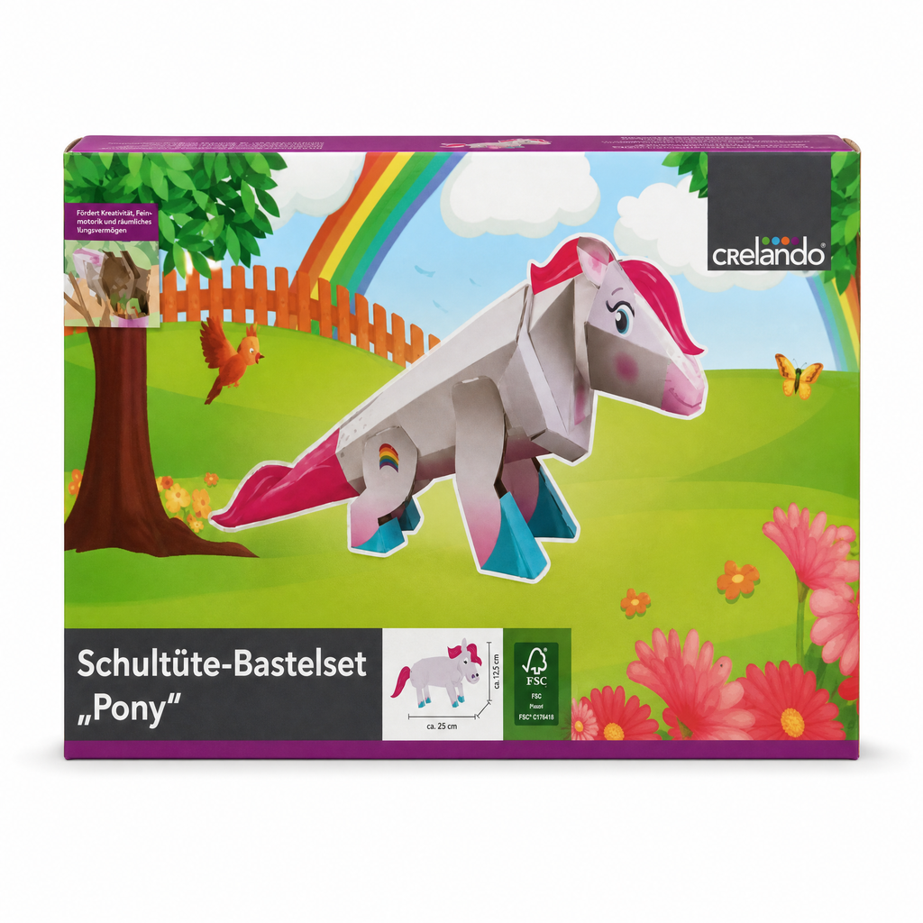 Crelando kit de manualidades: pony-unicornio rosa para montar
