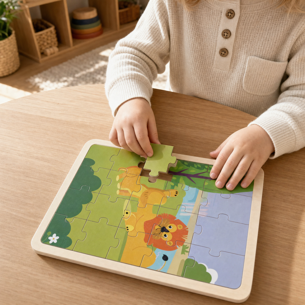 Puzzle de Madera Infantil Playtive - Diseño León