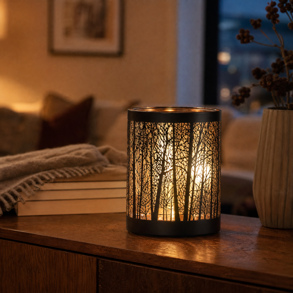 Livarno Home Luz Ambiental LED de Cristal Bosque, 12 LED