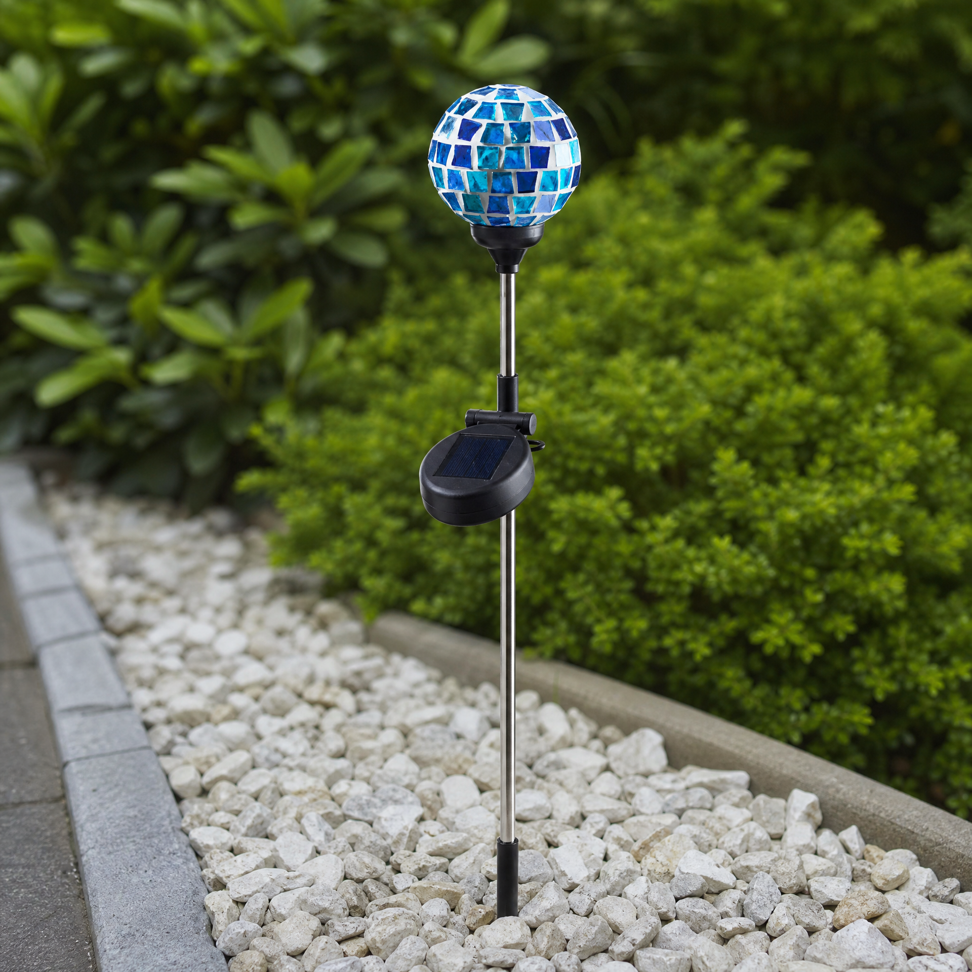 LIVARNO luz solar LED de jardín con esfera mosaico