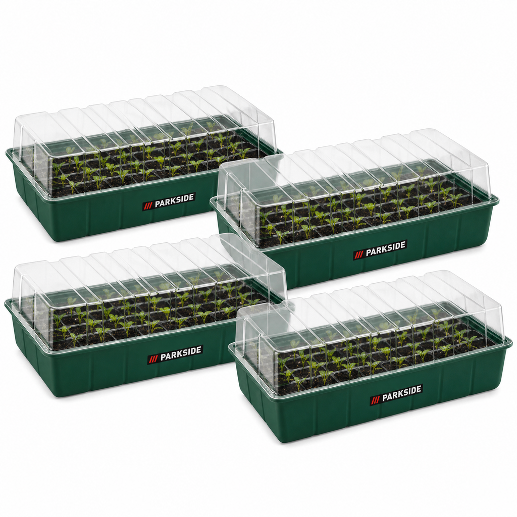 Parkside set propagador para germinar semillas con cubiertas transparentes
