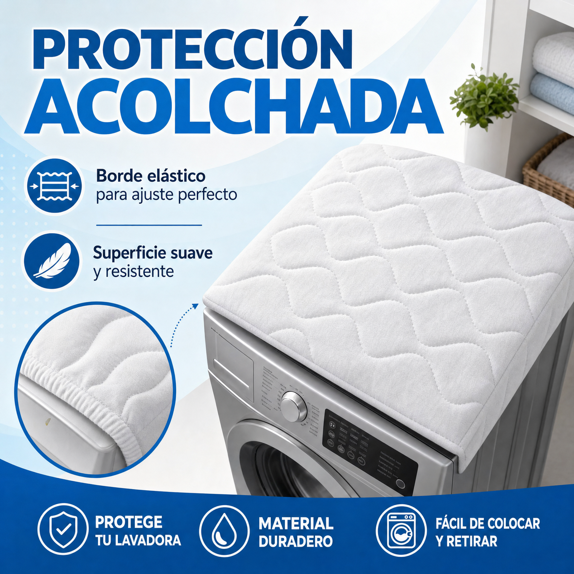 AquaPur Funda Acolchada para Lavadora