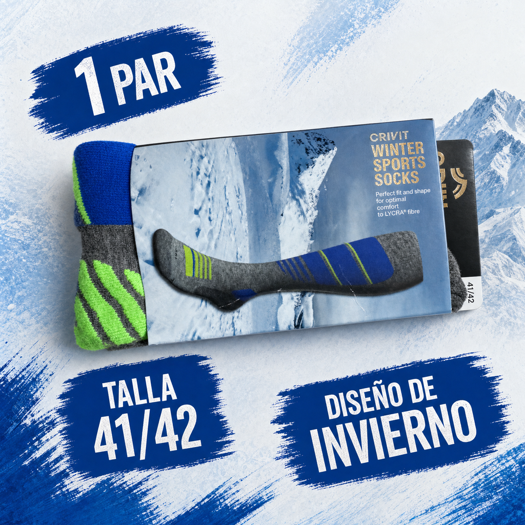Calcetines de Invierno Crivit 41/42 Gris, Azul y Verde