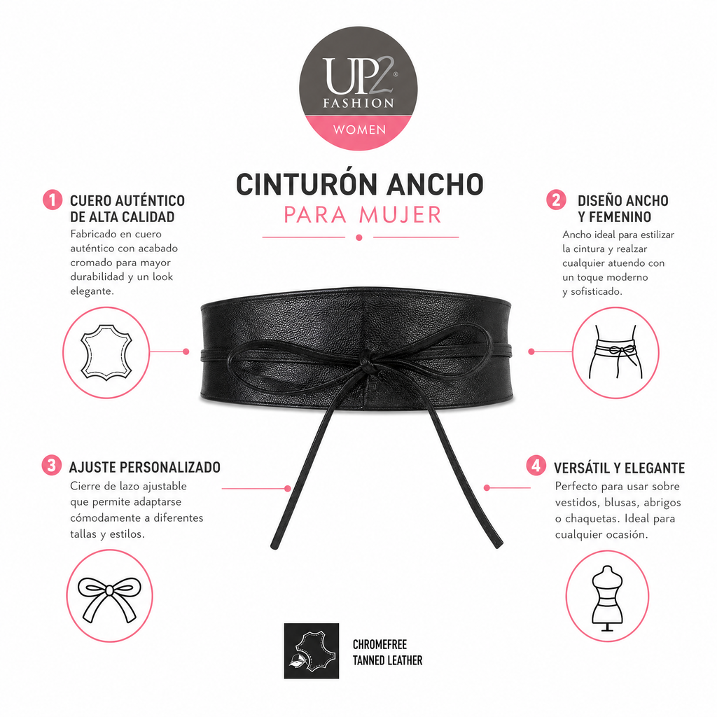 UP2 Fashion Cinto Fajin Mujer