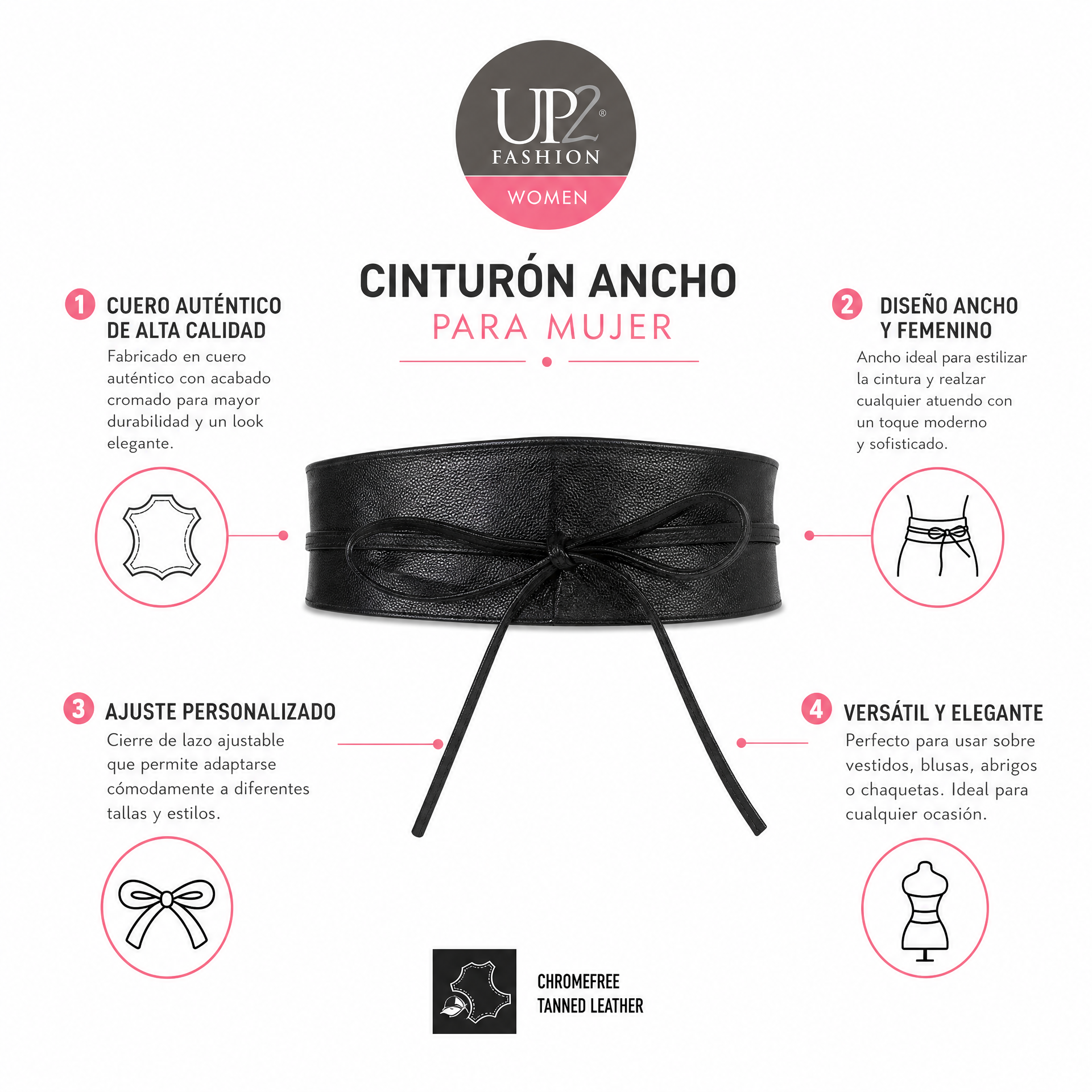UP2 Fashion Cinto Fajin Mujer