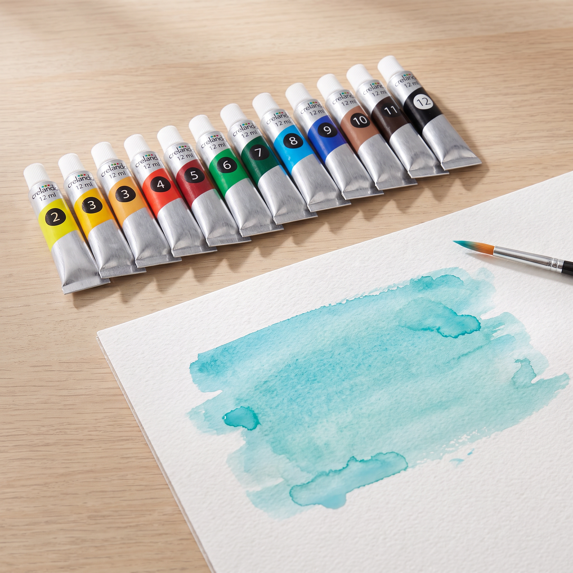 Crelando Set de 12 Pinturas de Acuarela 12 ml