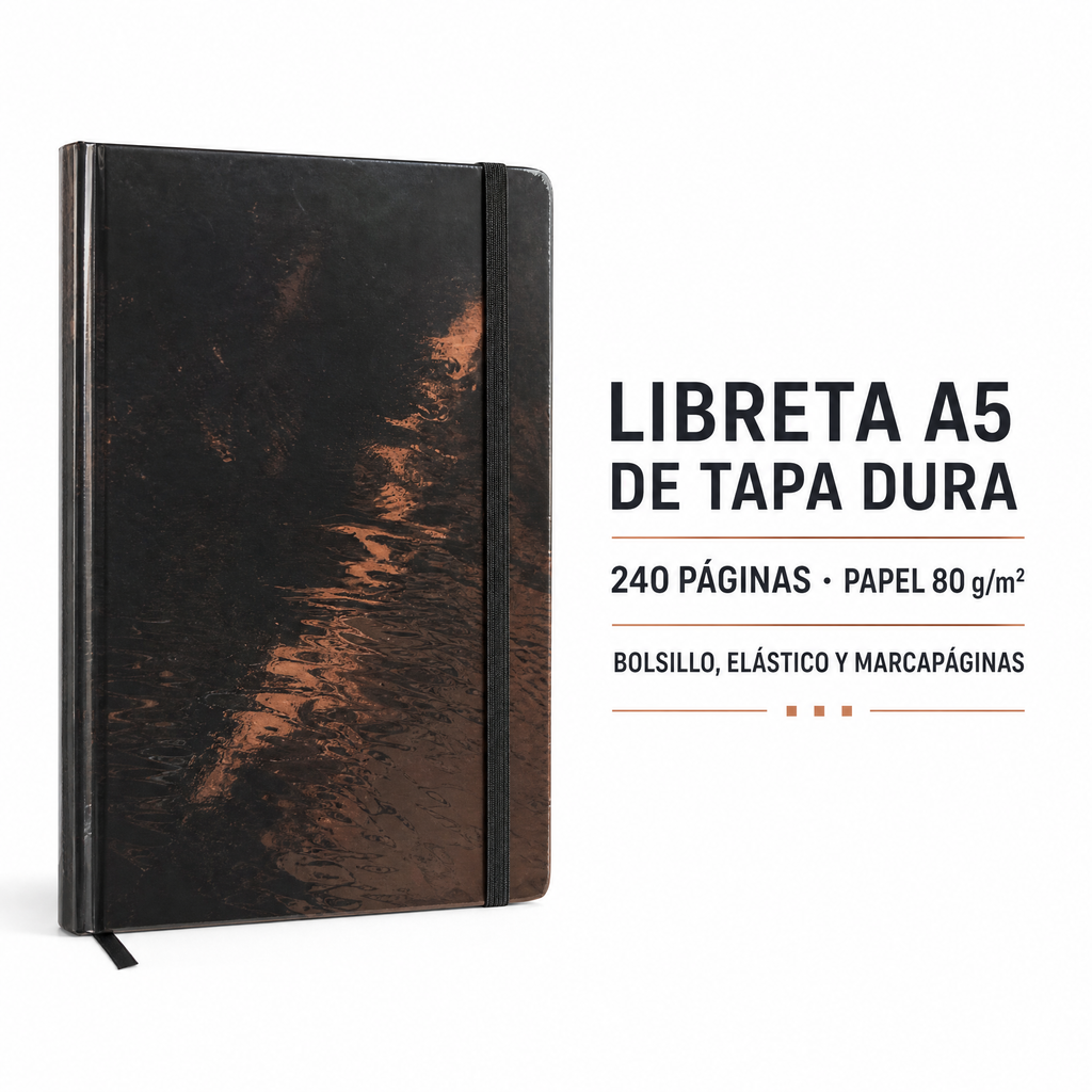 United Office Libreta A5 de Tapa Dura 240 Páginas