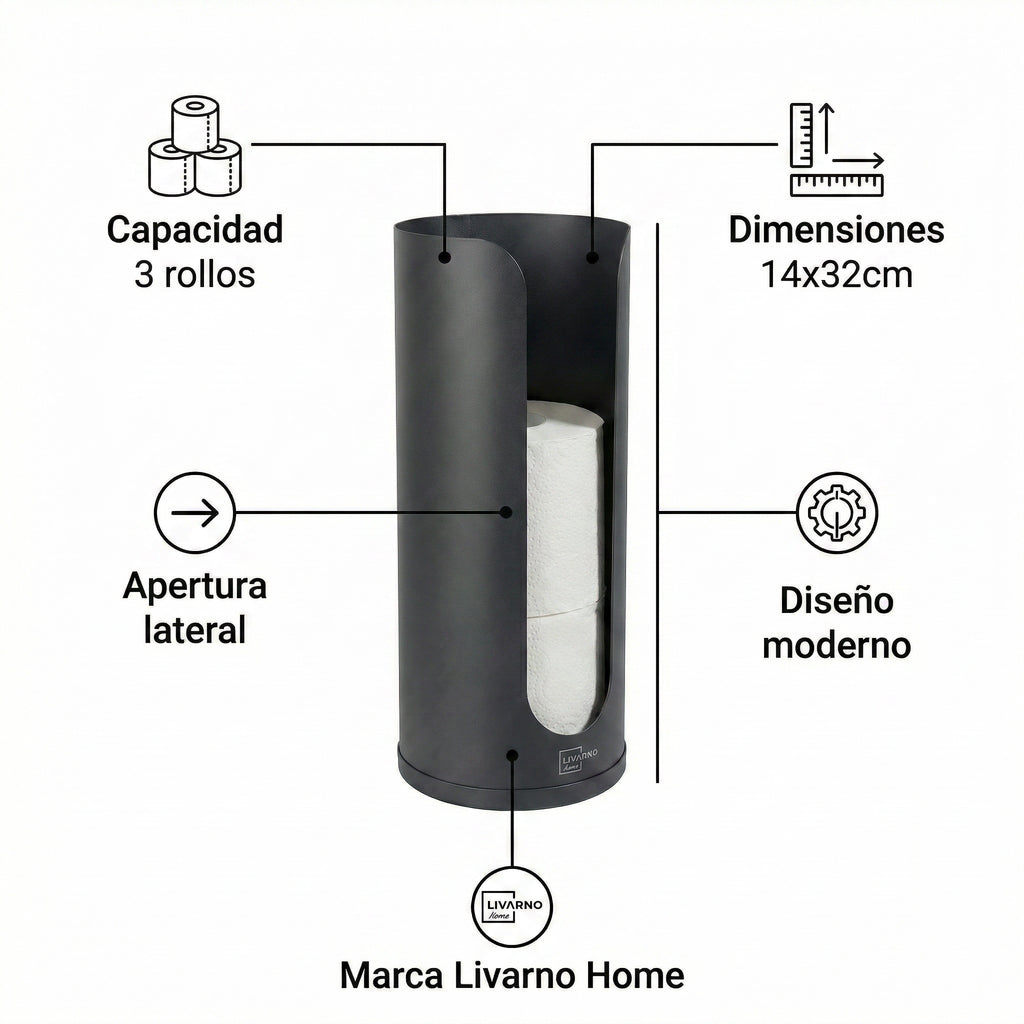 Portarrollos Papel Higiénico Livarno Home