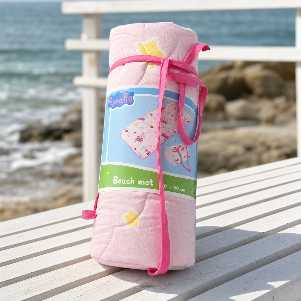 Peppa Pig esterilla de playa infantil acolchada 80 × 180 cm con asas