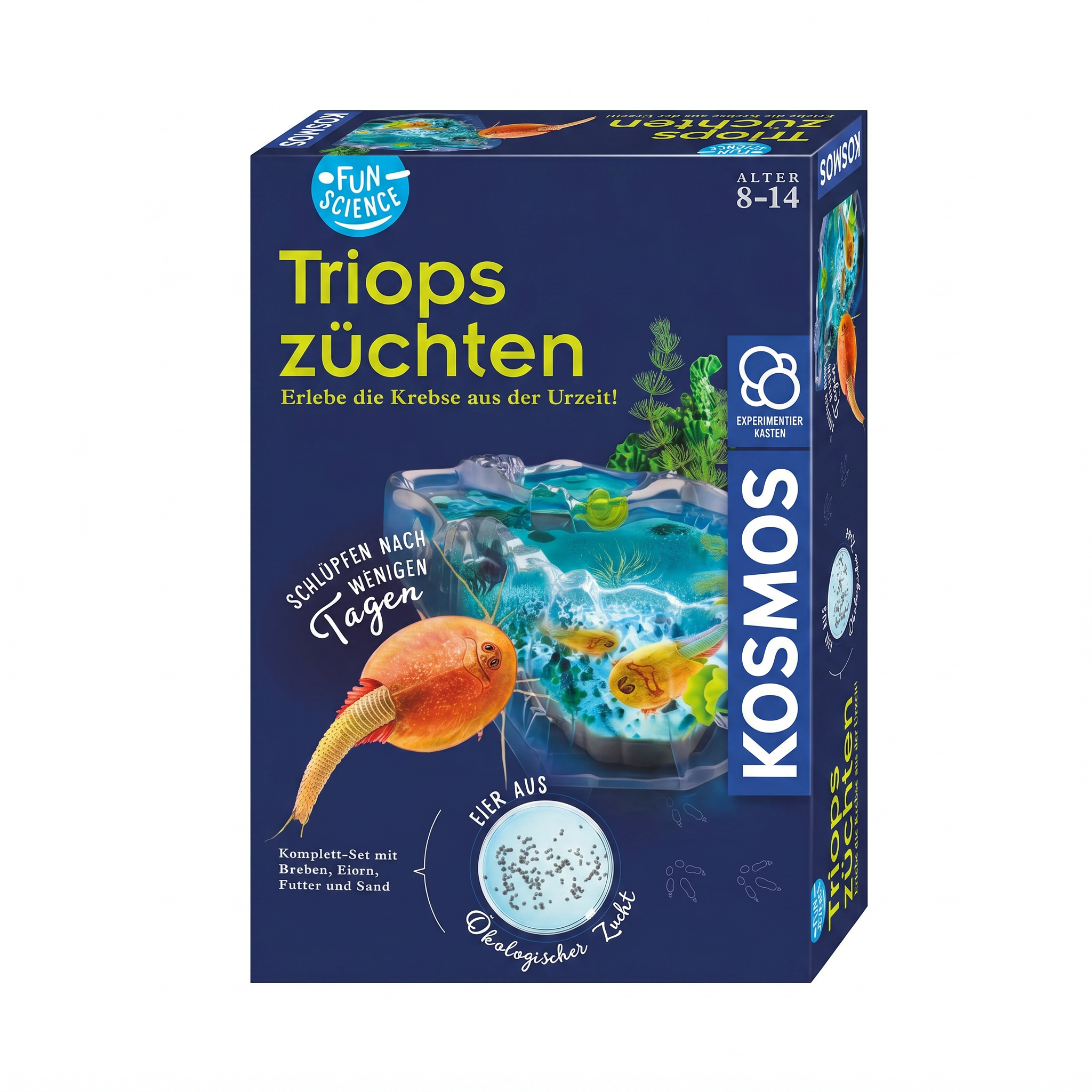 Kit de Ciencia Triops — Cría Crustáceos Prehistóricos | Kosmos Fun Science 8-14 años