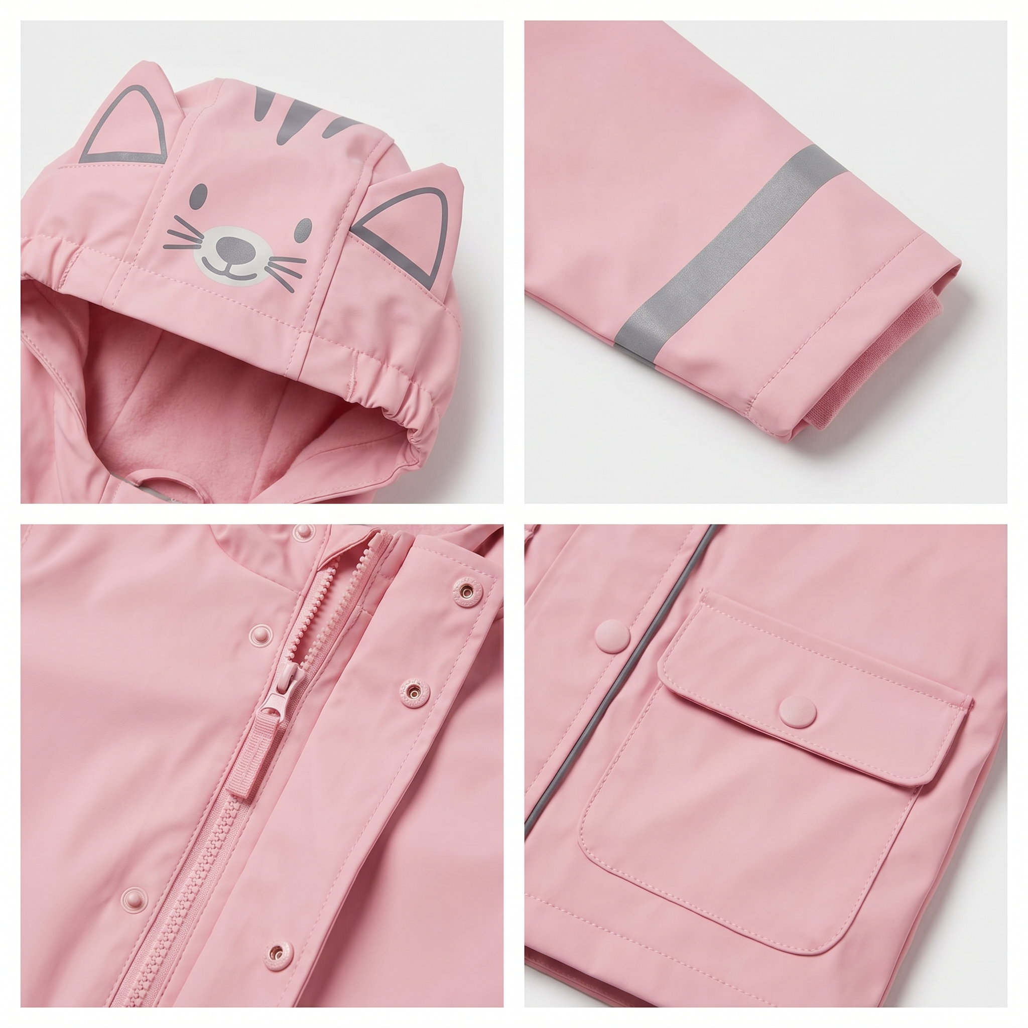Chubasquero Infantil Rosa Gatito Lily & Dan