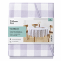 Mantel Redondo Livarno Home a Cuadros Grises y Blancos