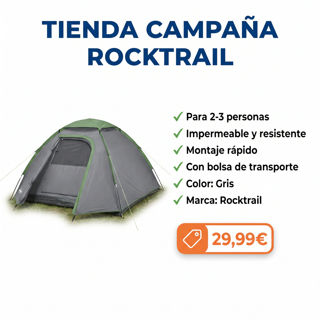 Tienda de Campaña Rocktrail 2-3 Personas