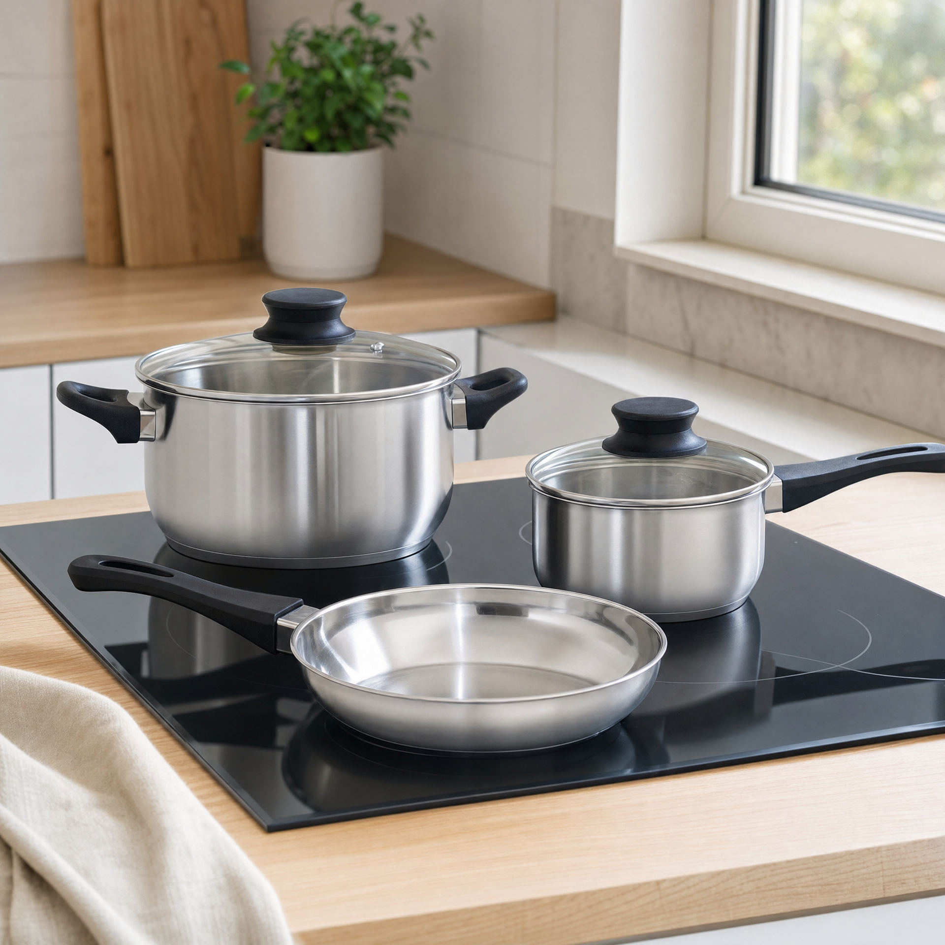 Domotti Ren Set de Cocina de Acero Inoxidable 5 Piezas