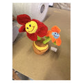 Flores de Peluche Sonrientes Decorativas en Maceta