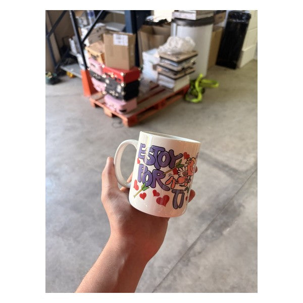 Taza 'Estoy Por Ti' con Diseño de Cupido