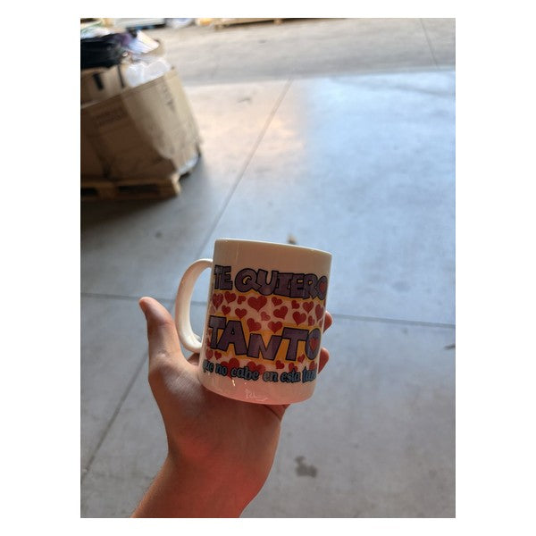 Taza 'Te Quiero Tanto' — Cerámica Blanca