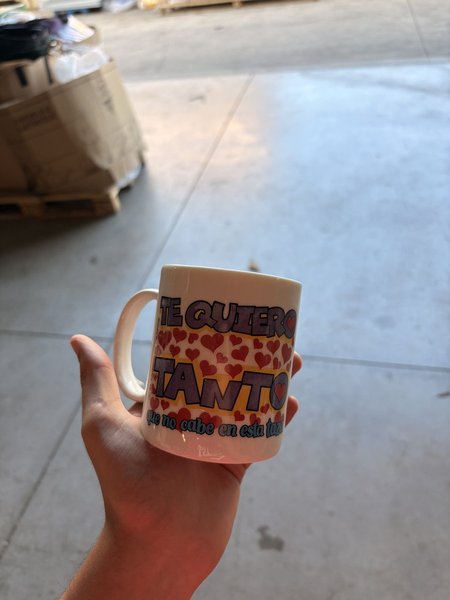Taza 'Te Quiero Tanto' — Cerámica Blanca