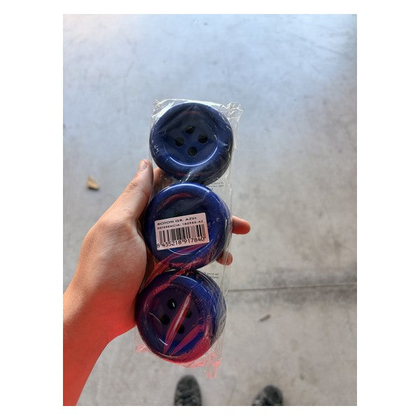 Set de 3 Botones Grandes Azules para Manualidades