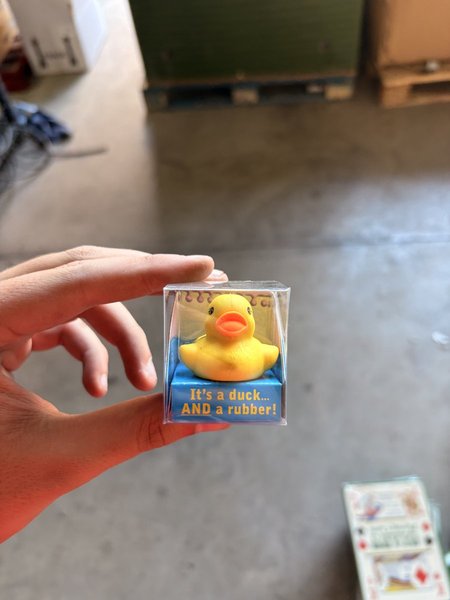 Pato de Goma Amarillo Clásico en Caja de Regalo