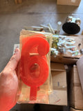 Vela de Cumpleaños Roja — Número 6