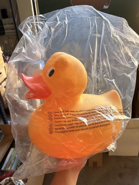 Pato de Goma Gigante Naranja para Baño