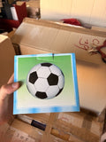 Caja de Regalo con Diseño de Balón de Fútbol