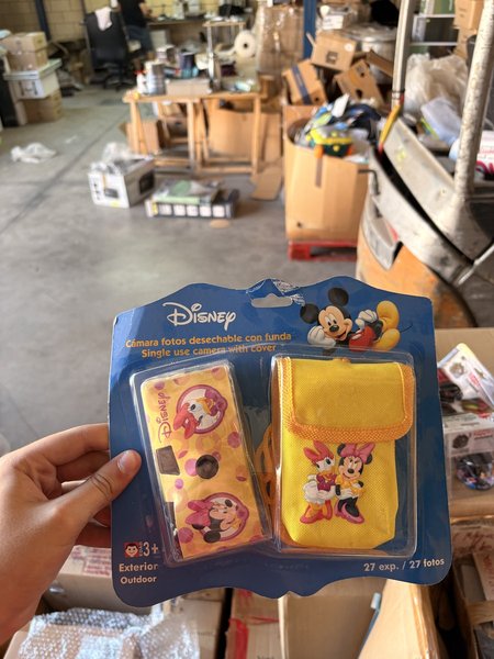 Cámara Desechable Disney Minnie y Daisy con Funda Amarilla