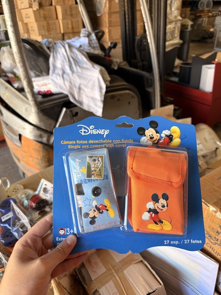 Cámara Desechable Disney Mickey Mouse con Funda Naranja