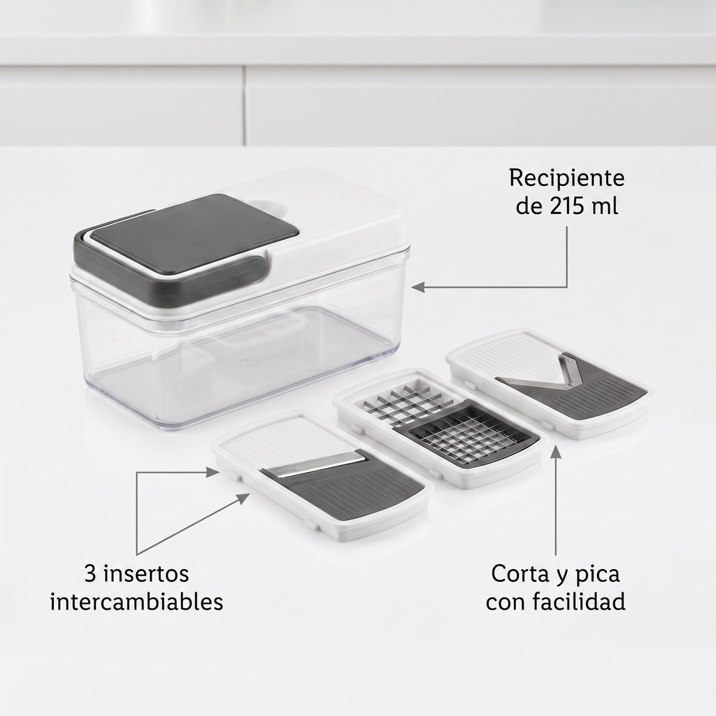 Ernesto Cortador Multiusos con 3 Insertos 215 ml