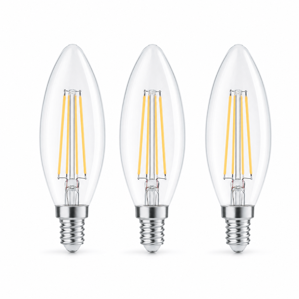 Pack 3 Bombillas LED E14 Vela LIVARNO HOME 6W (40W) 470 lm Luz Cálida