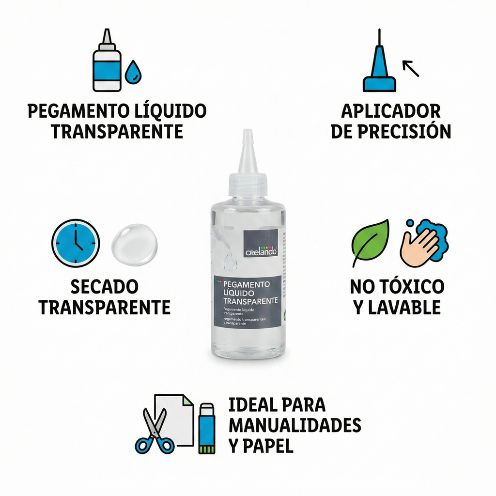 Pegamento Líquido Transparente Crelando