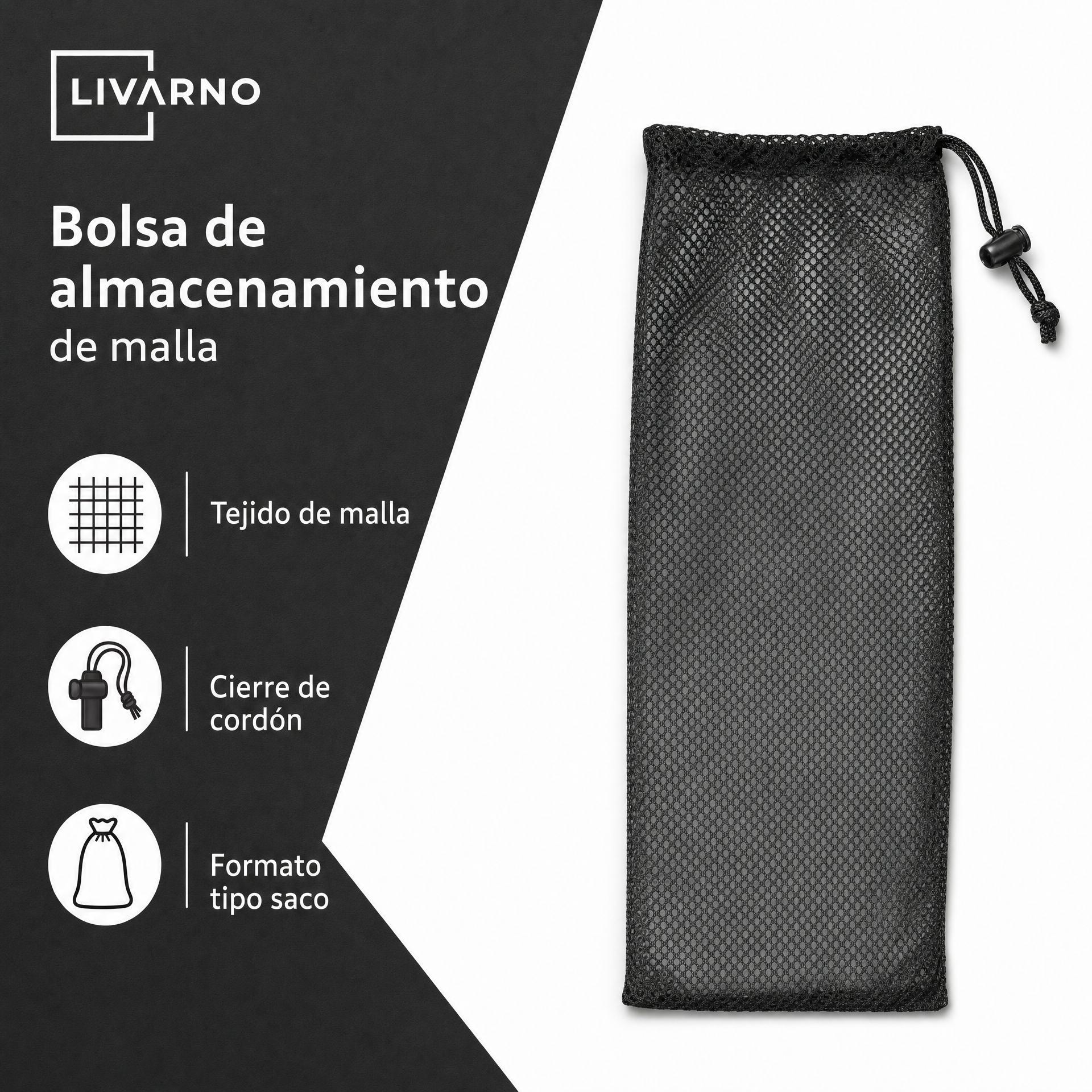 Livarno — bolsa de malla para almacenamiento con cierre de cordón