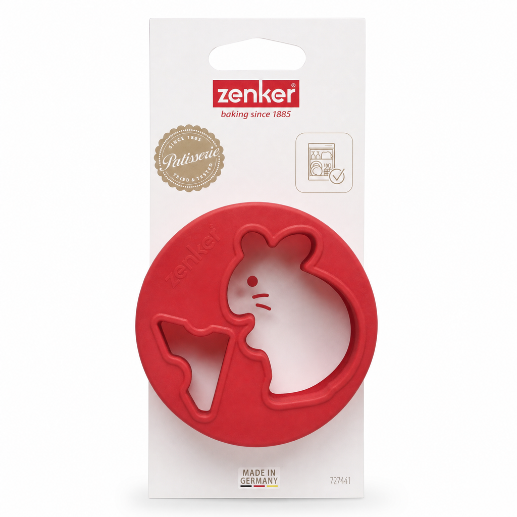 Zenker Molde de Silicona con Forma de Ratón Rojo
